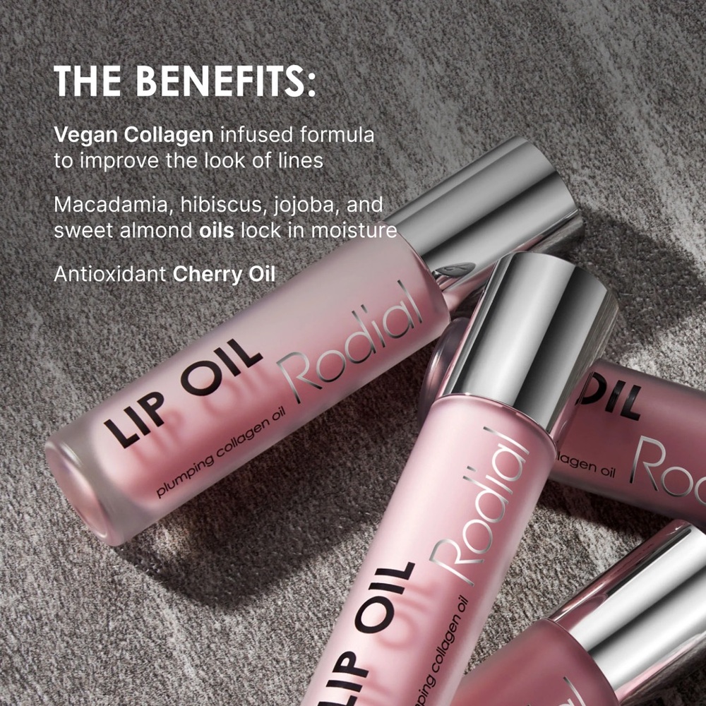 Rodial Lip Oil Collagen Original Pink Lip Colour Shine Plump - Picture 3 of 11